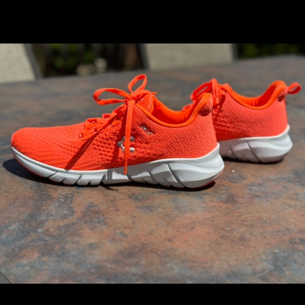 Charly Shoes Size 9.5 Women's Coral Neon Orange White